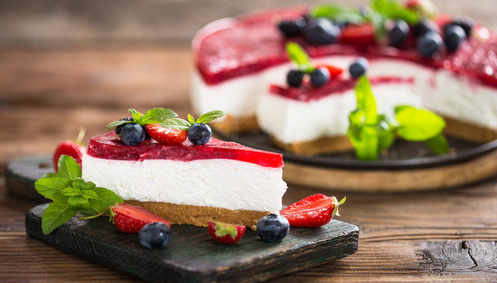 Cheesecake fredda ai frutti di bosco