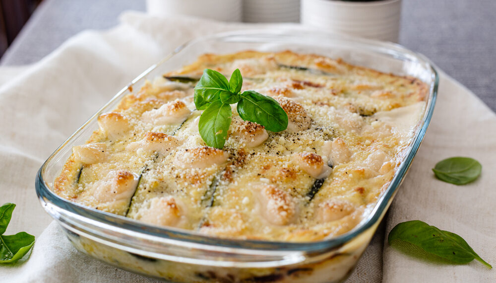 Parmigiana di zucchine bianca
