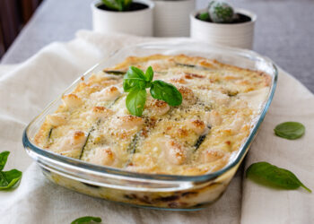 Parmigiana di zucchine bianca