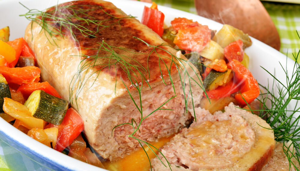 Polpettone di pollo farcito