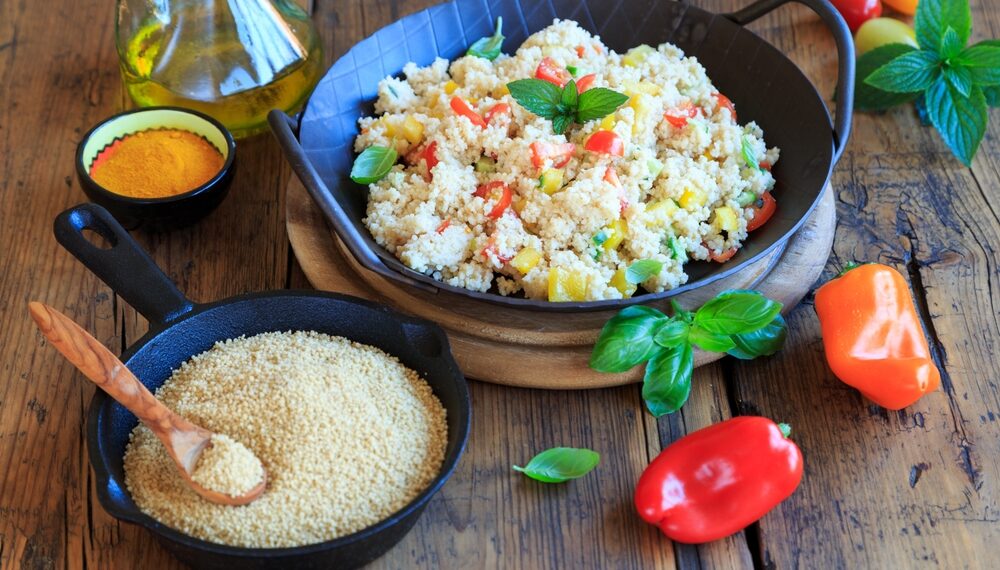 Cous cous con verdure crude, un carico di vitamine e sali minerali