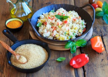 Cous cous con verdure crude, un carico di vitamine e sali minerali