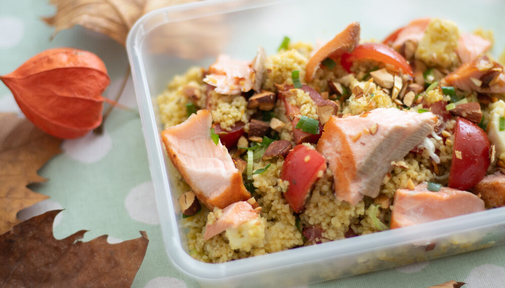 Schiscetta con cous cous e sgombro